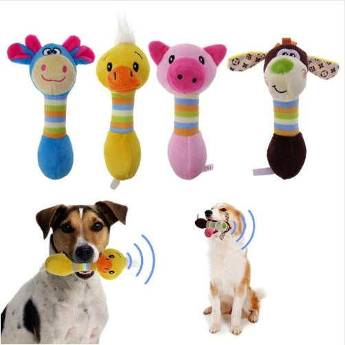 Interactive Plush Squeaky Pet Toy