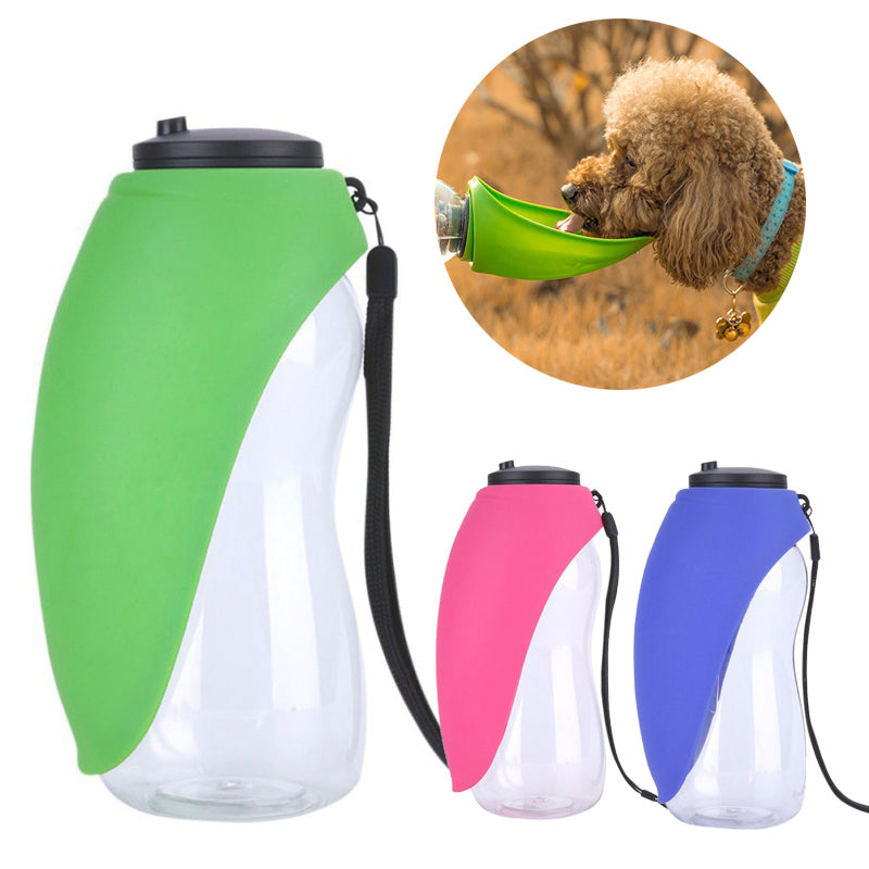 Portable Pet Water Bottle with Drinking Bowl