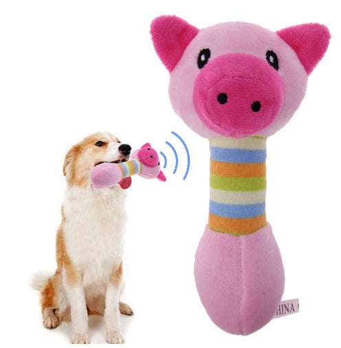 Interactive Plush Squeaky Pet Toy