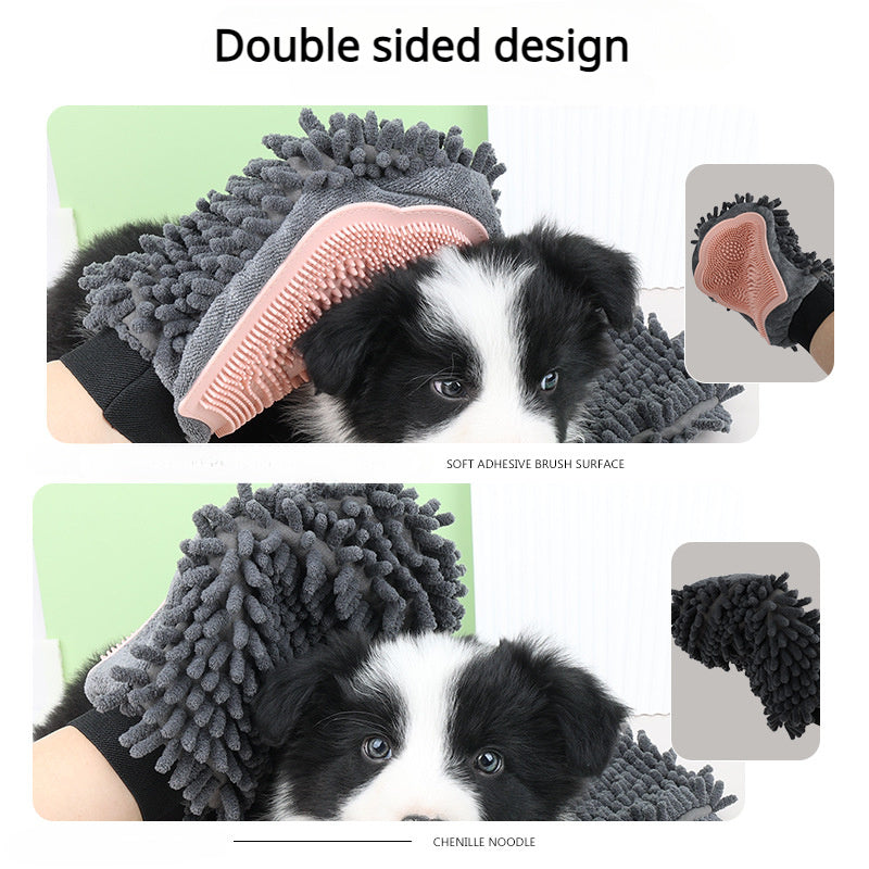 2-in-1 Pet Bathing & Grooming Glove