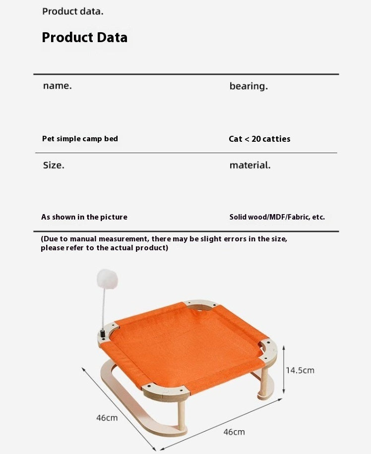 Creative Minimalist Wooden Cat Hammock