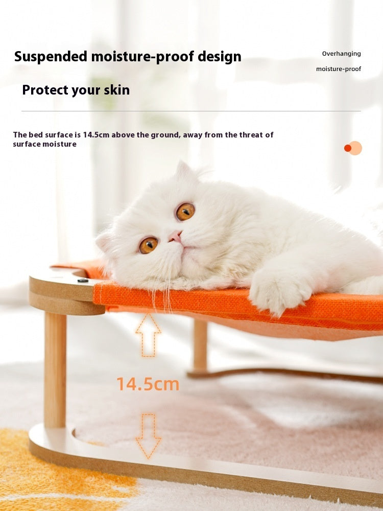 Creative Minimalist Wooden Cat Hammock