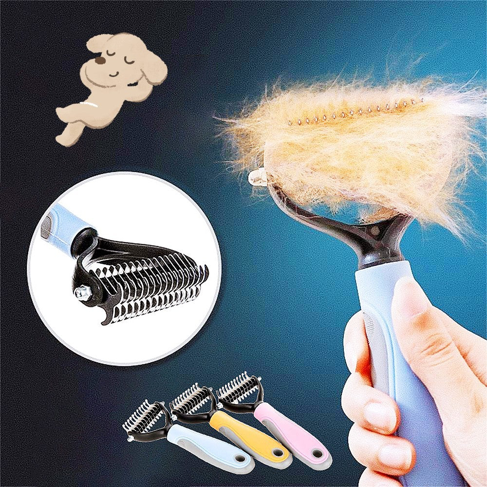 Double-Sided Stainless Pet Grooming Brush