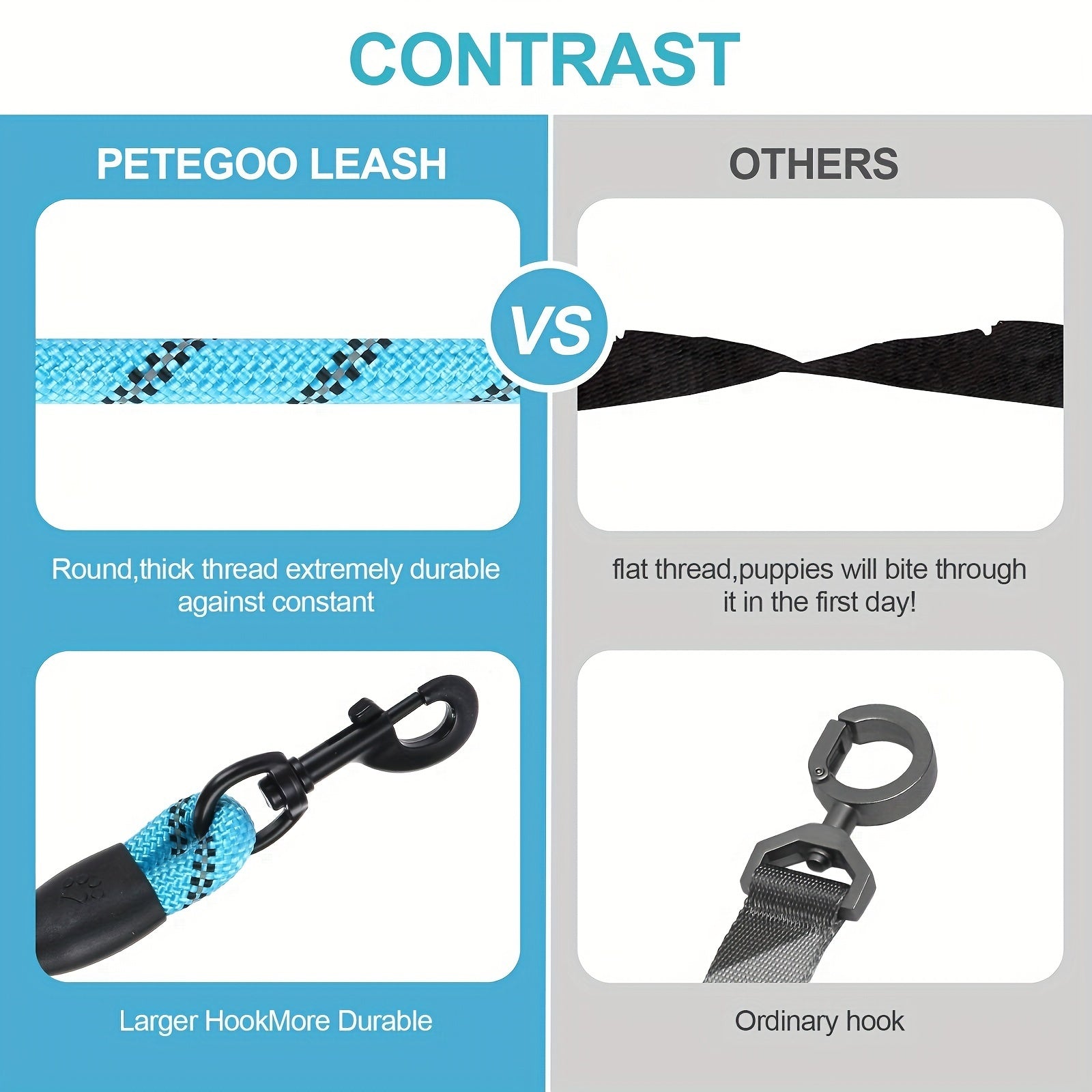 Reflective Elastic Dog Leash with Padded Handle