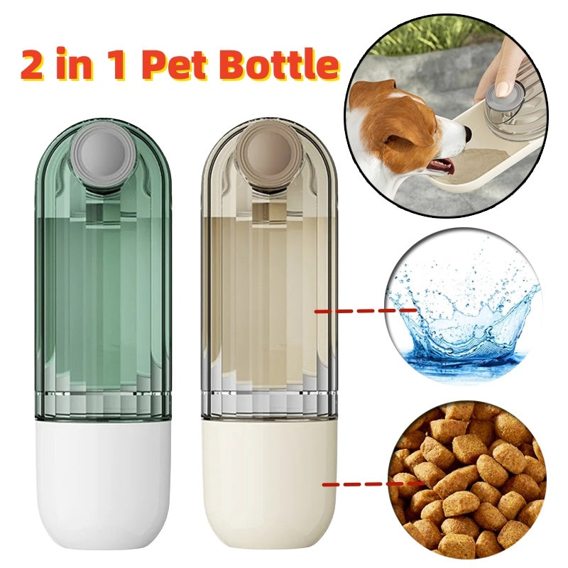 2-in-1 Portable Pet Water Bottle