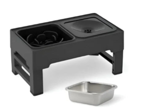 Elevated Double Dog Bowls with Adjustable Stand