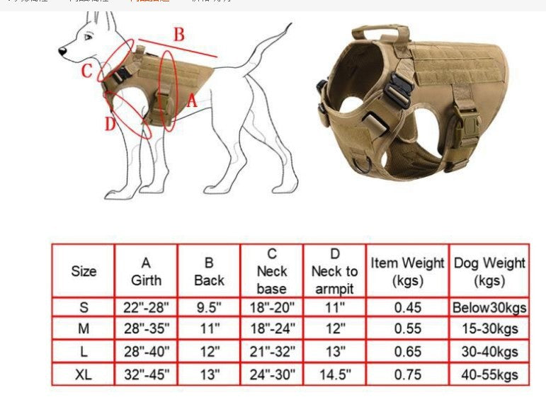 Tactical Dog Harness & Leash Set